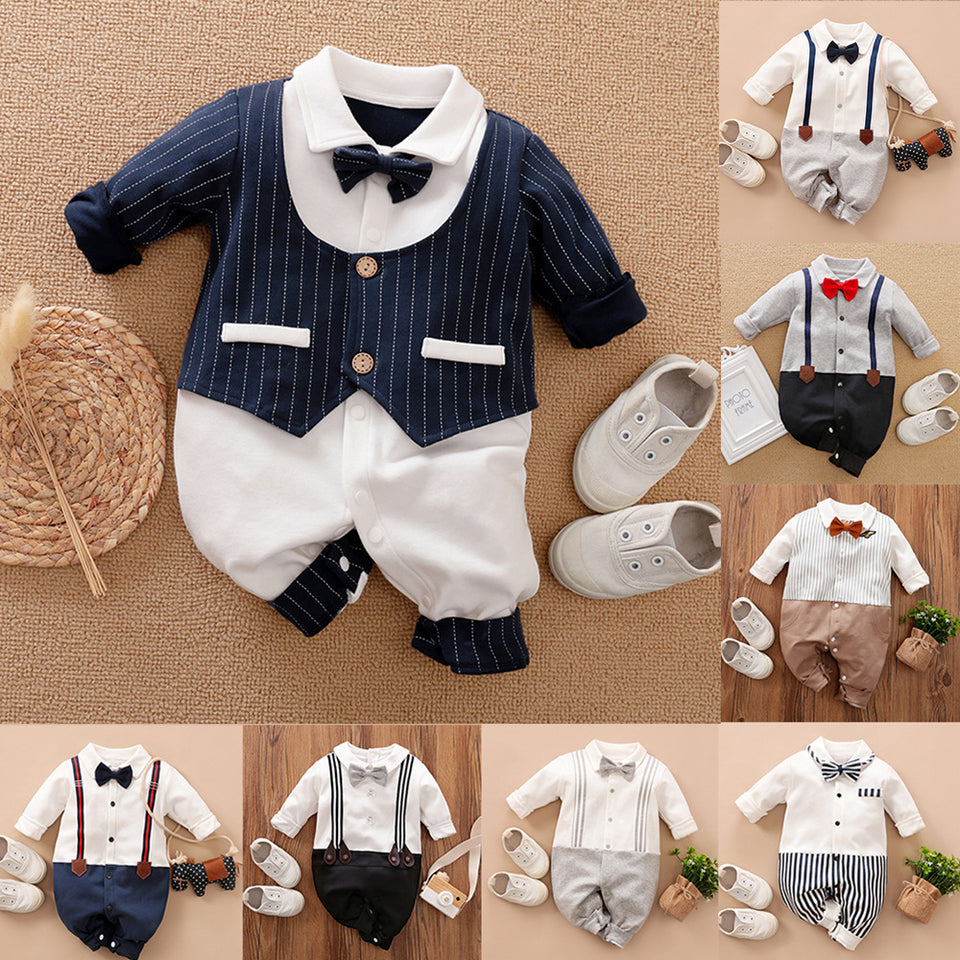Ecobloom Mart Baby Gentleman Romper Baby Boy Formal Outfit