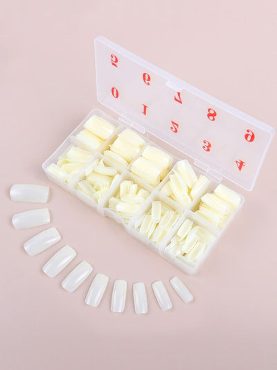 Ecobloom Mart 00 Pcs Set Fake Nails - Classic White
