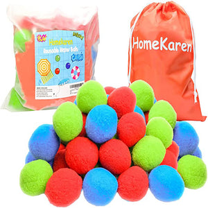 Ecobloom Mart Reusable Water Balloons – Soft Cotton Balls for Pool, Beach, and Outdoor Water Fights