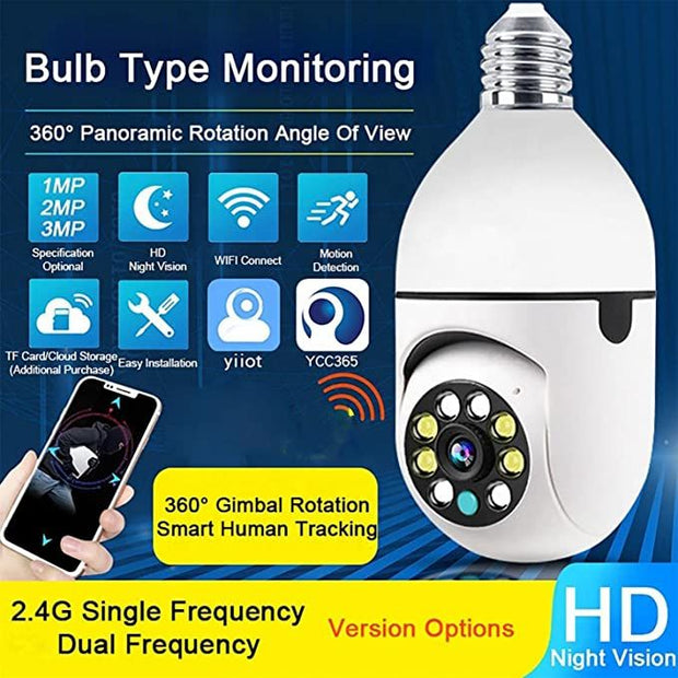 CCTV , 360 Camera, Light holder Full HD 1080P