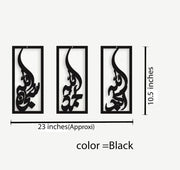 3 Pcs Islamic Calligraphy 3D Art MDF Wall Hanging