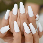 Ecobloom Mart 00 Pcs Set Fake Nails - Classic White
