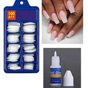 Ecobloom Mart 00 Pcs Set Fake Nails - Classic White