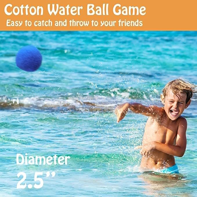 Ecobloom Mart Reusable Water Balloons – Soft Cotton Balls for Pool, Beach, and Outdoor Water Fights
