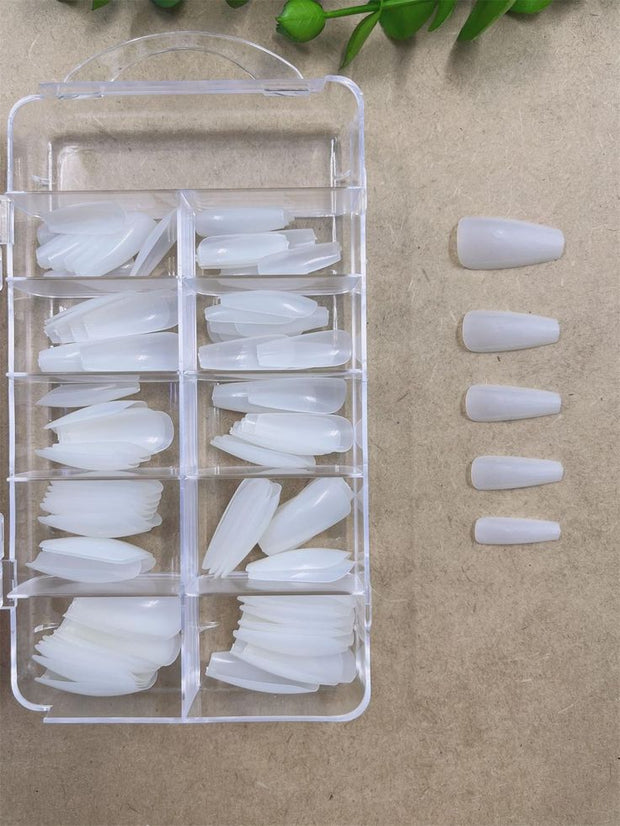 Ecobloom Mart 00 Pcs Set Fake Nails - Classic White